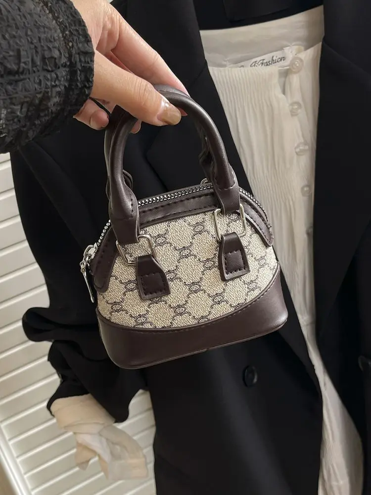 Kore Tarzı Mini Kabuk Çanta, Kız Çocuk ve Anne-Kız Model, Kontrast Renk