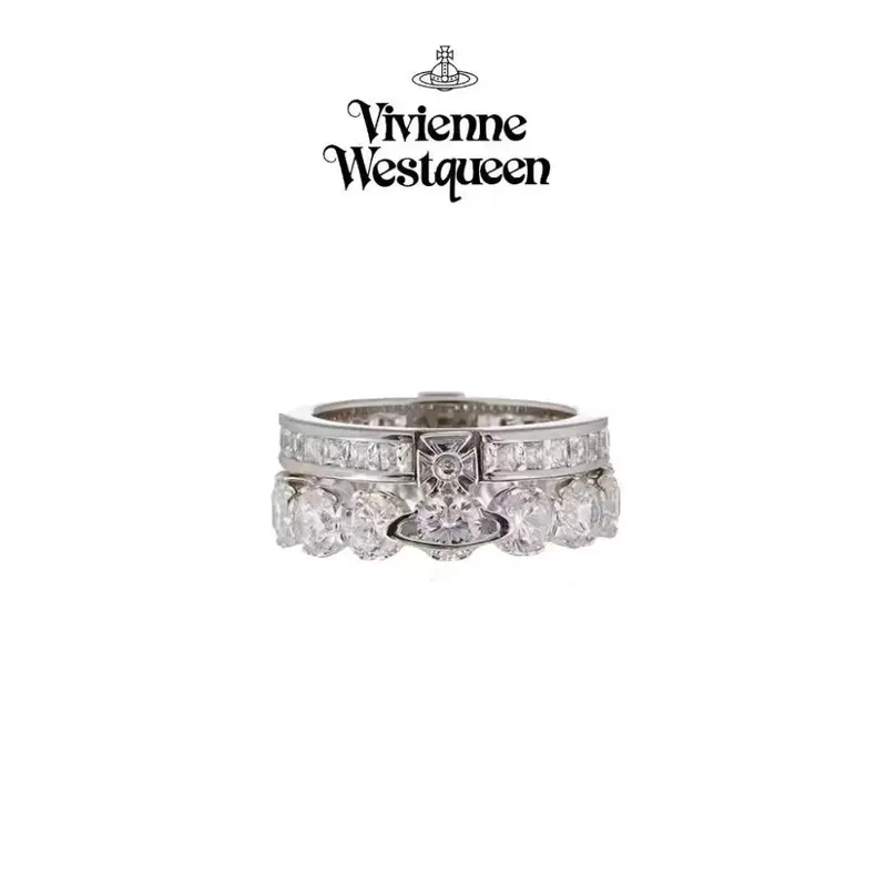 Doppelschichtiger Diamantring, geometrisches Design