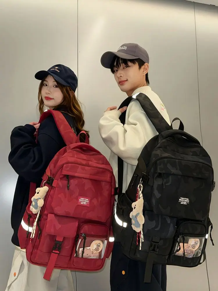 Couple Backpack 2026, School and Travel Use, Air Cushion Spine Protection