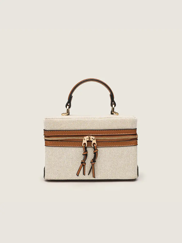 Women's Small Square Box Bag, Single-Shoulder Crossbody Bag