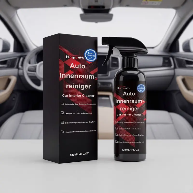 HOMONTH Car Interior Cleaner, Gentle Formula, Odor Removal and Shine Care