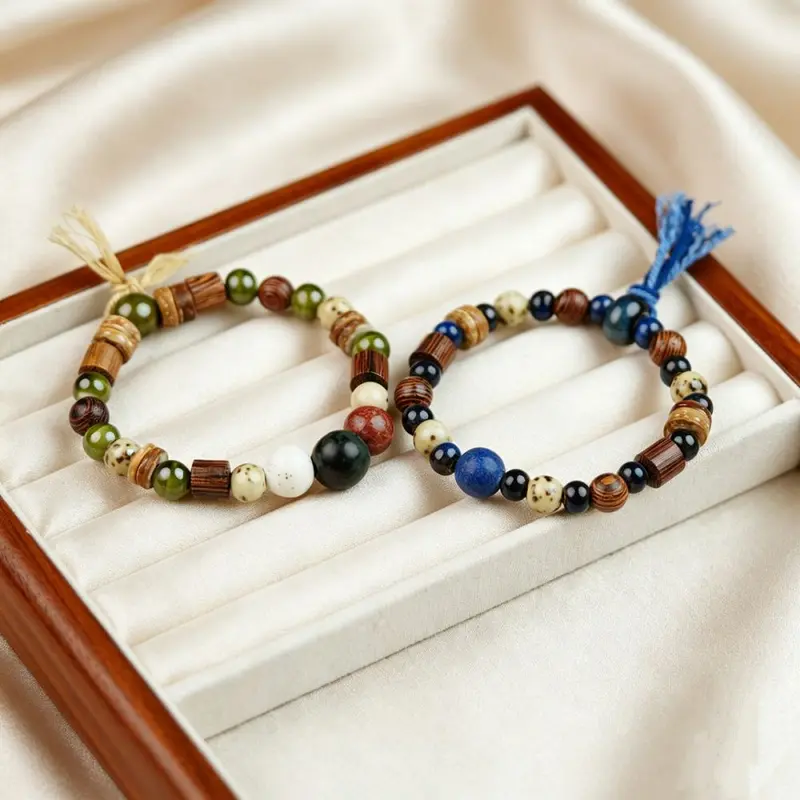 Jingdezhen Ceramic Bead Buddha-Style Bracelet, Versatile