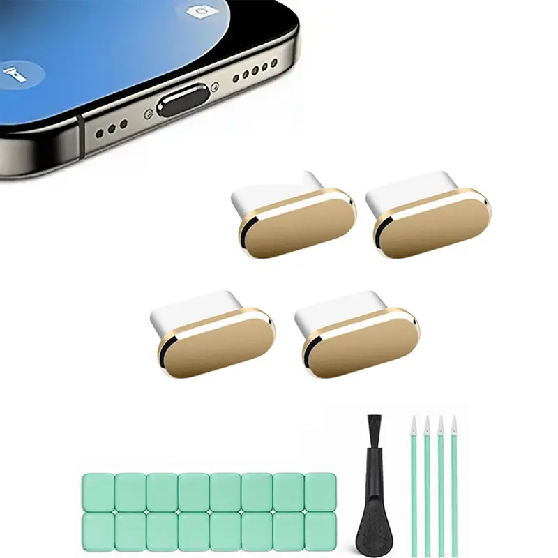 Telefon Toz Koruma Tıpası Seti USB C Toz Koruma Tıpası iPhone 15 / 16 için Toz Koruma Temizleme Seti