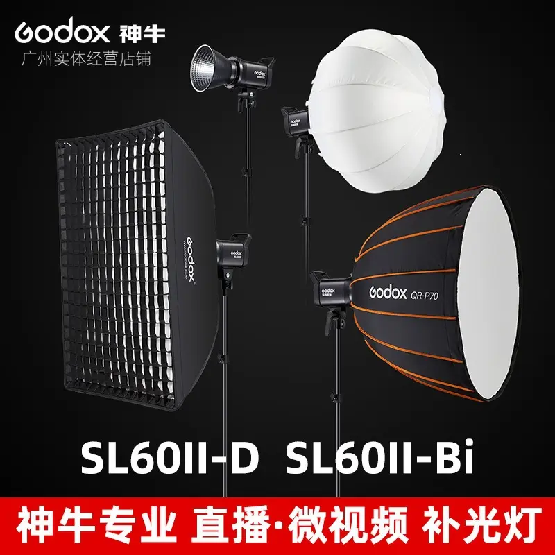 Godox SL60II-D SL60II-Bi Mikro Video Sinema Canlı Yayın Stüdyosu Sunucu Ürün Tanıtım Çift Renk Sıcaklığı Dolgu Işığı