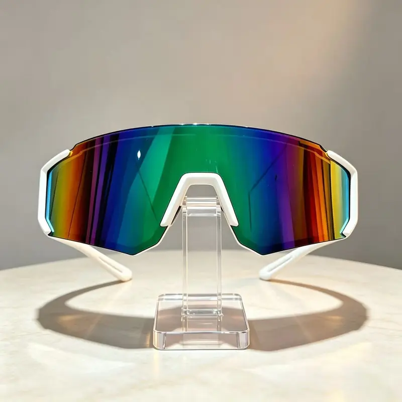 Large-Frame Polarized Cycling Glasses, Windproof, UV Protection, for Running