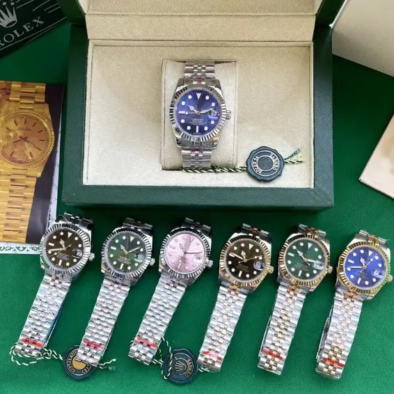Erkek kuartz saati, paslanmaz çelik, Submariner tarzı
