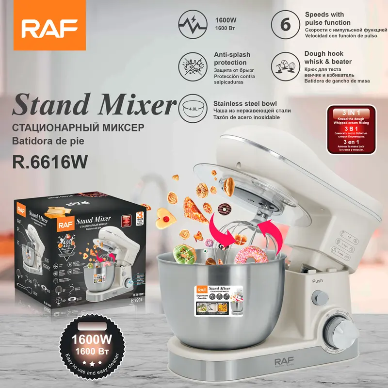 RAF chef machine 4L, fully automatic, 3-in-1 dough, meat and cream