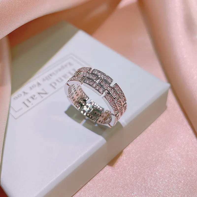 Minimalist Zircon Ring for Women, Light Luxury Style