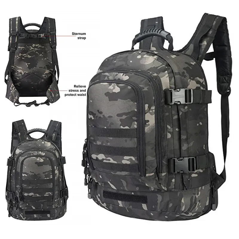 Tactical backpack, camouflage, large capacity, waterproof