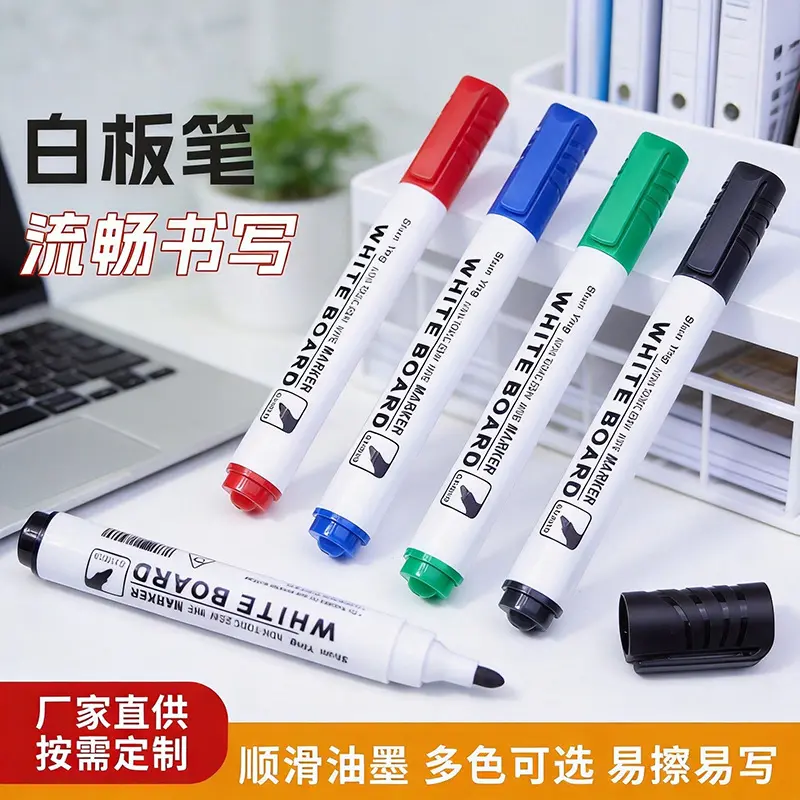 Bunte Whiteboard-Marker, großes Fassungsvermögen, mit Clip, leicht löschbar