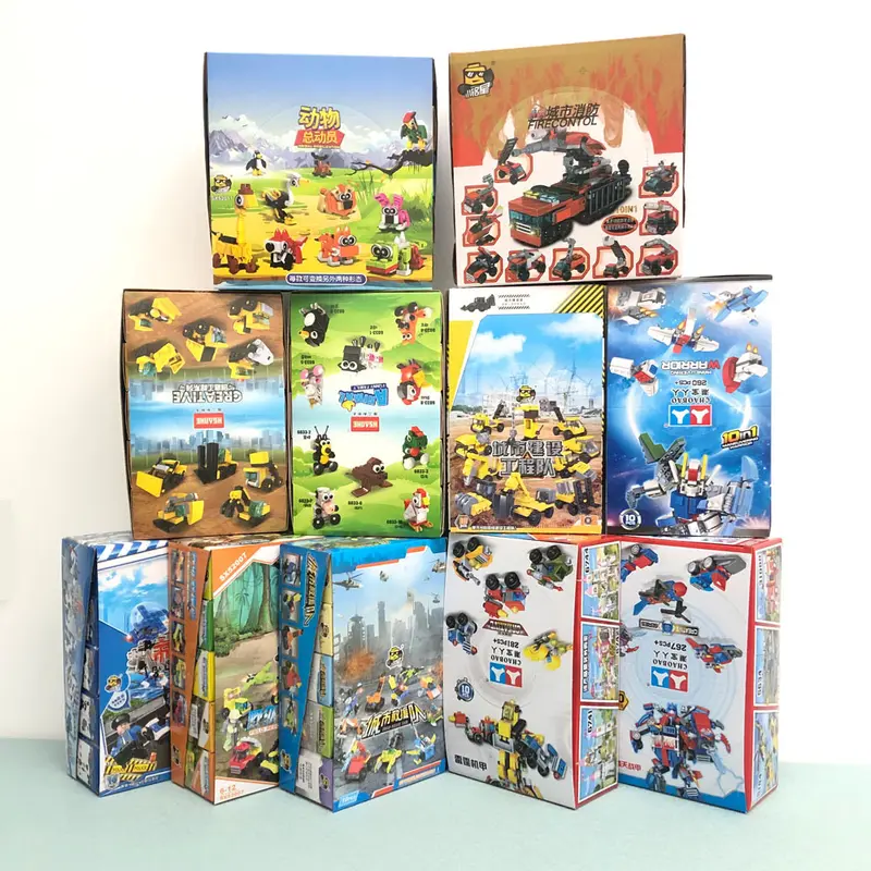 10-in-1 Small Particle Building Block Box Set, Assemblable Car Models