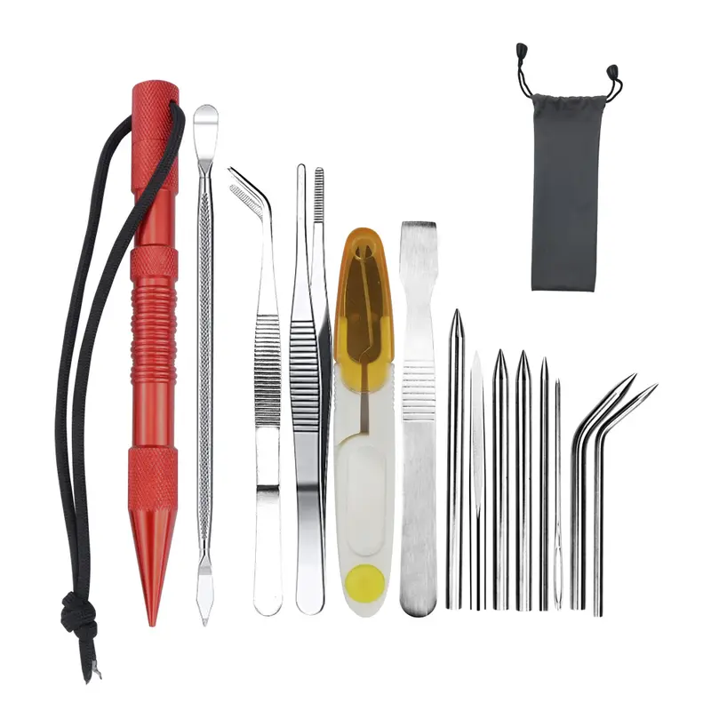 Marlinspike Set with Paracord Needle, Stainless Steel DIY Weaving Needle