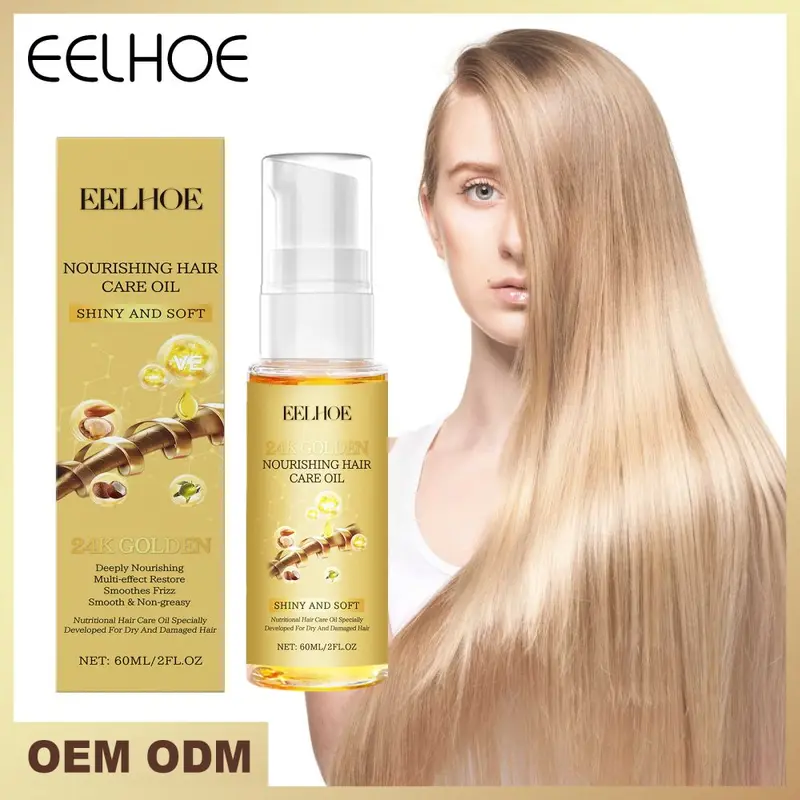 EELHOE 24K Gold Haarpflegeöl, feuchtigkeitsspendend und nährend