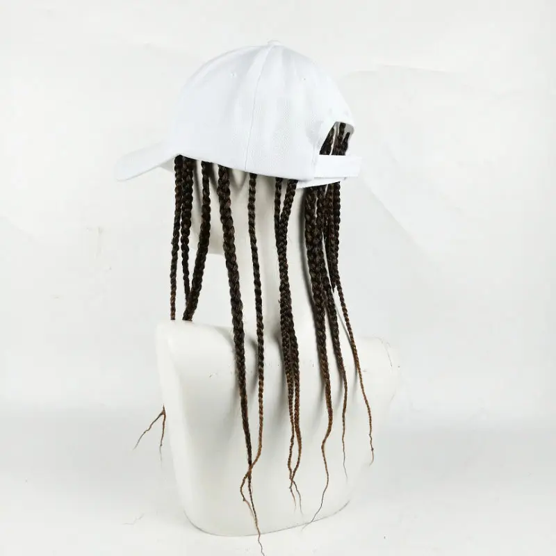 Baseball Cap Wig, One-Piece Synthetic Fiber Long Straight Hair Fashion Wig