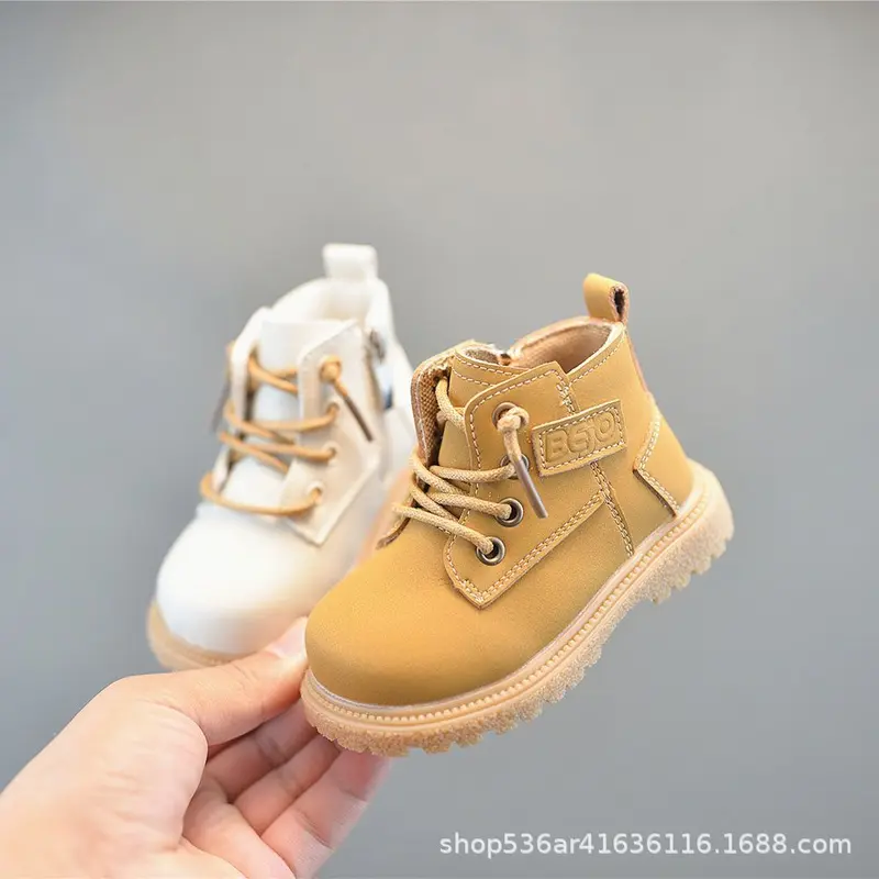 Children's Martin Boots, Soft-Sole First Walking Shoes, Autumn