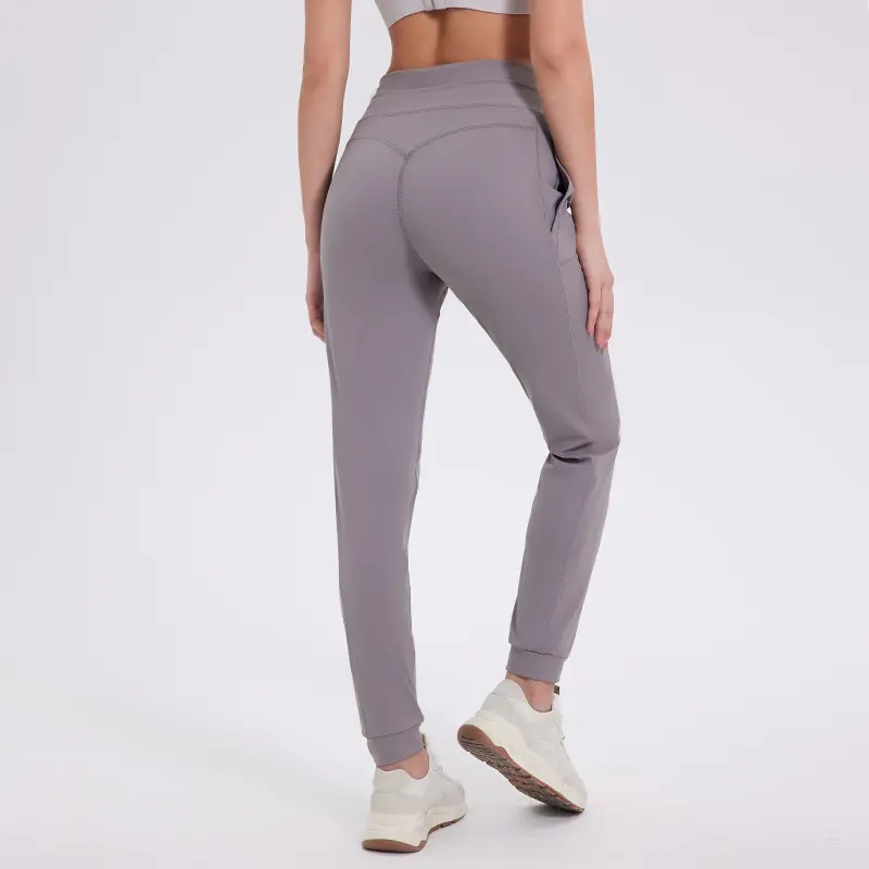Çift Katlı Yüksek Bel Koşu Pantolonu Kadın, Yüksek Elastikiyetli Fitness ve Yoga, Dokuz Çe