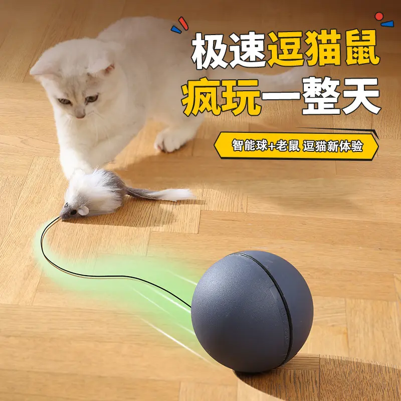 Automatisch rollender Katzenball, selbstbeschäftigendes Katzenspielzeug