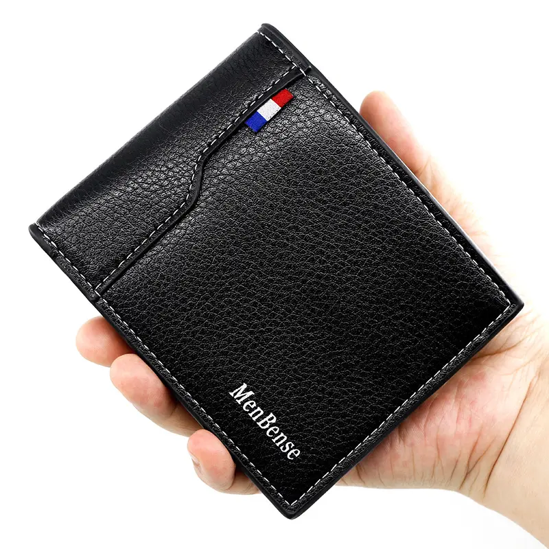 Men's PU Leather Short Wallet, Multi-Card Slot, Coin Pocket