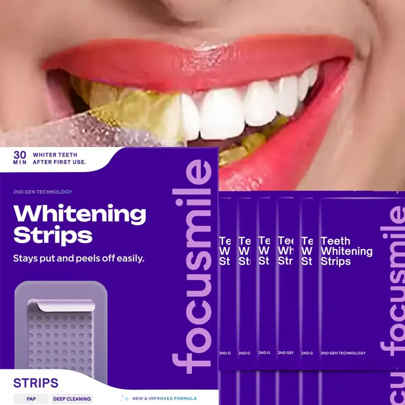 Whitening Strips diş bandı, büyük kutu, v34 renk düzeltici, mor