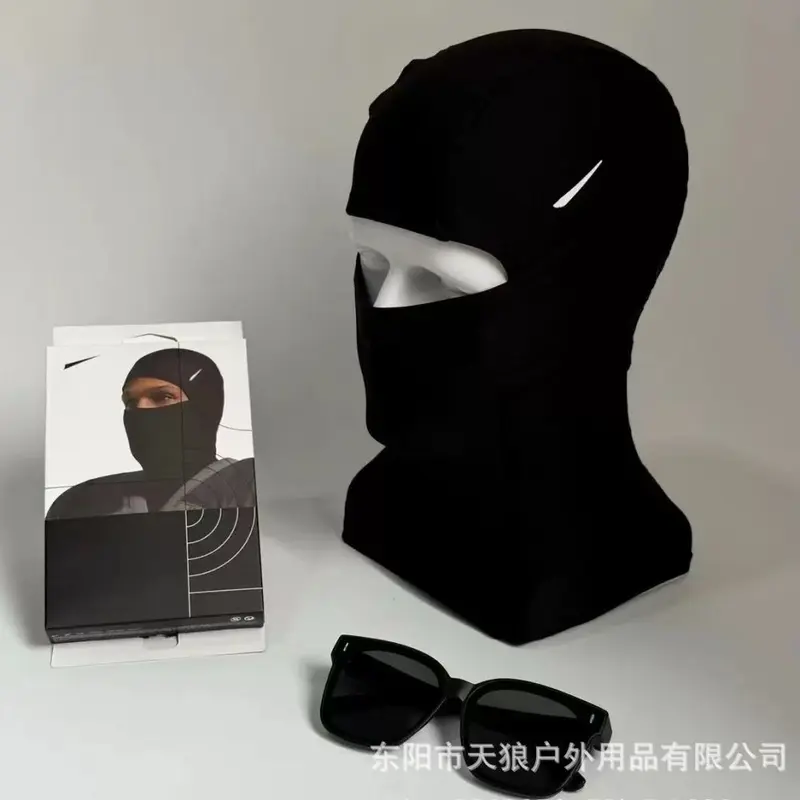 Hook-Loop Beanie and Face Mask for Cycling and Skiing, Warm and Dust-Proof