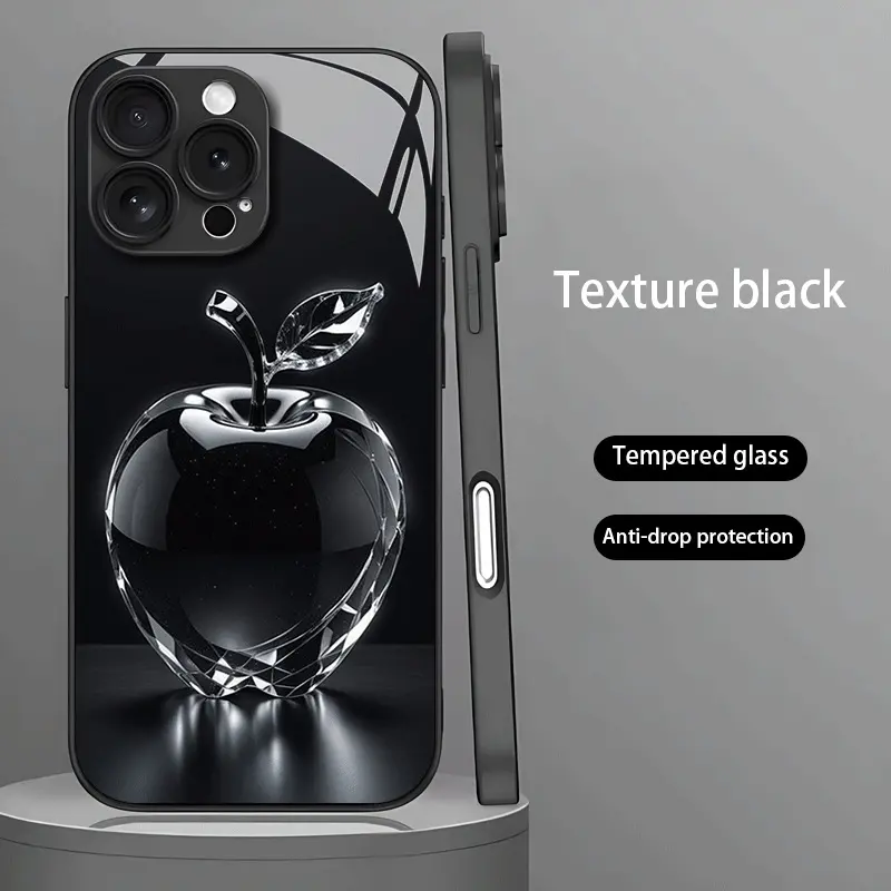 iPhone 16 Pro Max, 15, 14/13, 12 kompatible kristalklare Apple-Handyhülle Eiseffekt transp