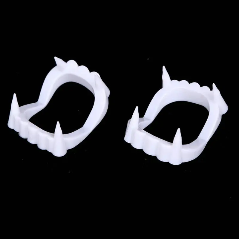 Halloween Plastic White Vampire Teeth Prosthetic for Costume Dance