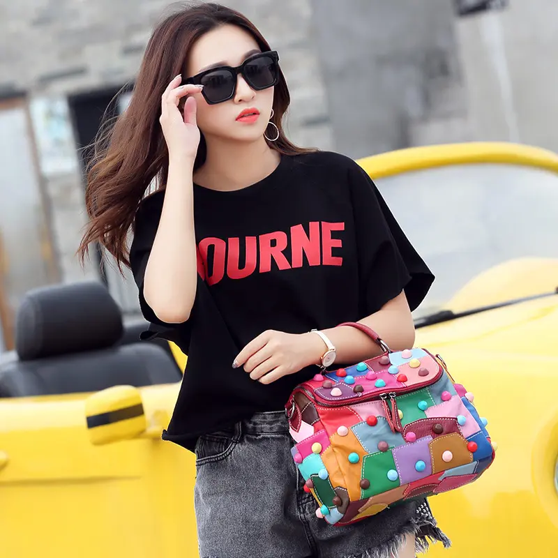 Colorful Large Capacity Small Square Women's Shoulder Bag