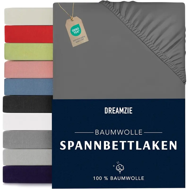 Solid Color Four-Piece Fitted Sheet Set with Pillowcases