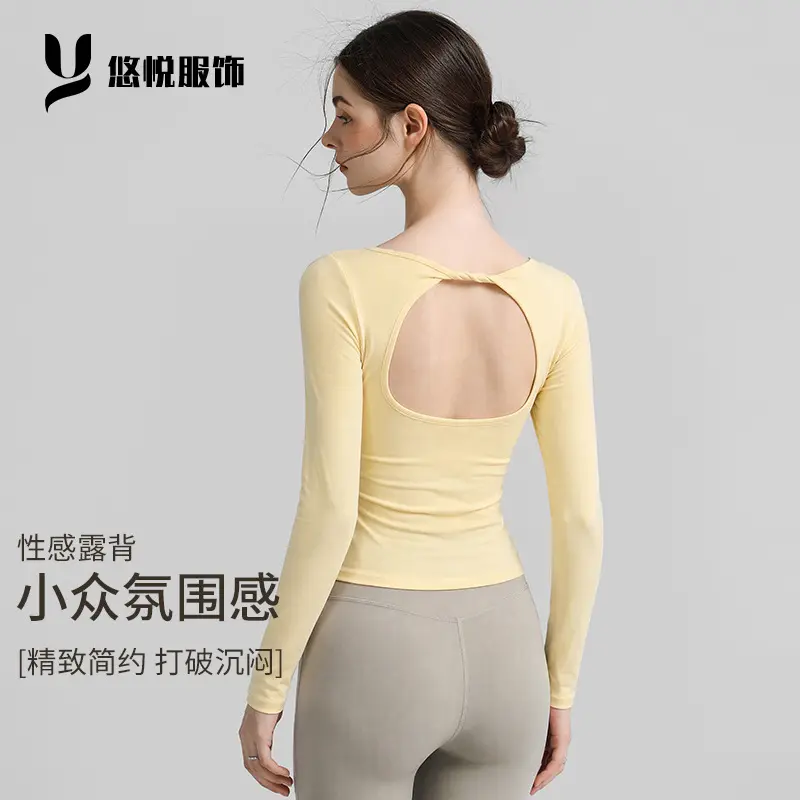2026 Autumn Long Sleeve Open-Back Yoga and Pilates Wear