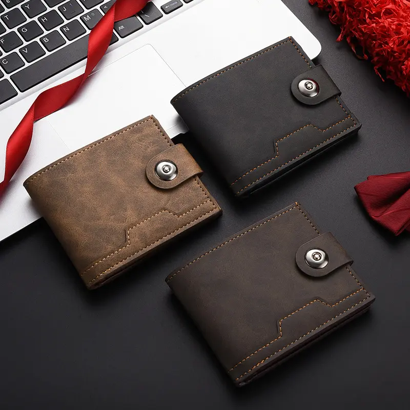 Cüzdan erkek kısa ince sınır ötesi dış ticaret büyük kapasiteli çoklu kart yuvası cüzdan moda kişiselleştirilmiş yumuşak deri erkek cüzdanı