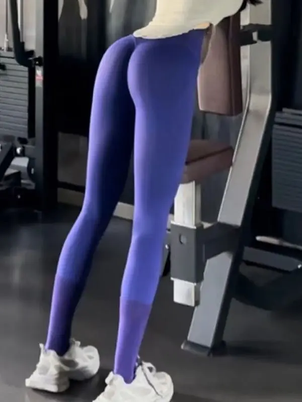 Damen Fitness-Leggings, hohe Taille, Po-Push-up, Yoga-Hose