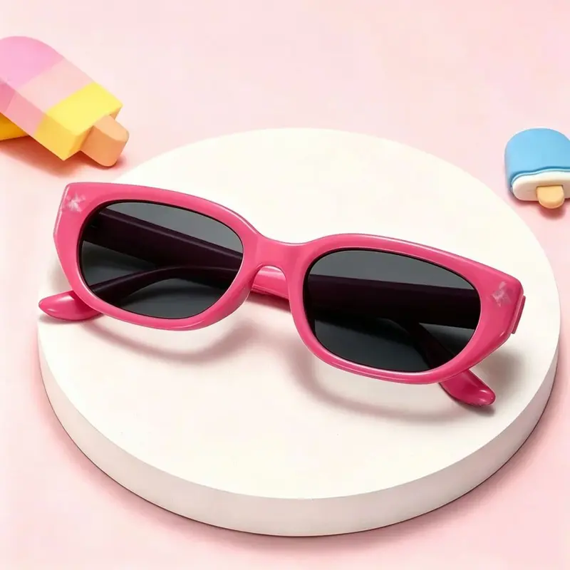 Rosa Cat-Eye-Konzertsonnenbrille im Star-Stil