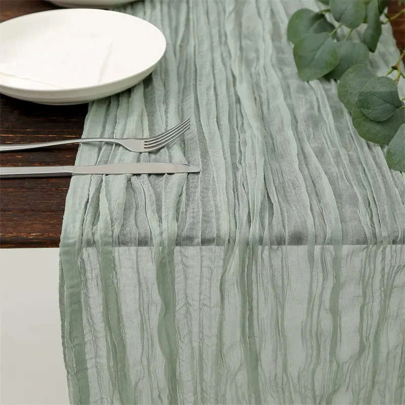 Balinese Gauze Crinkle Bohemian Table Runner
