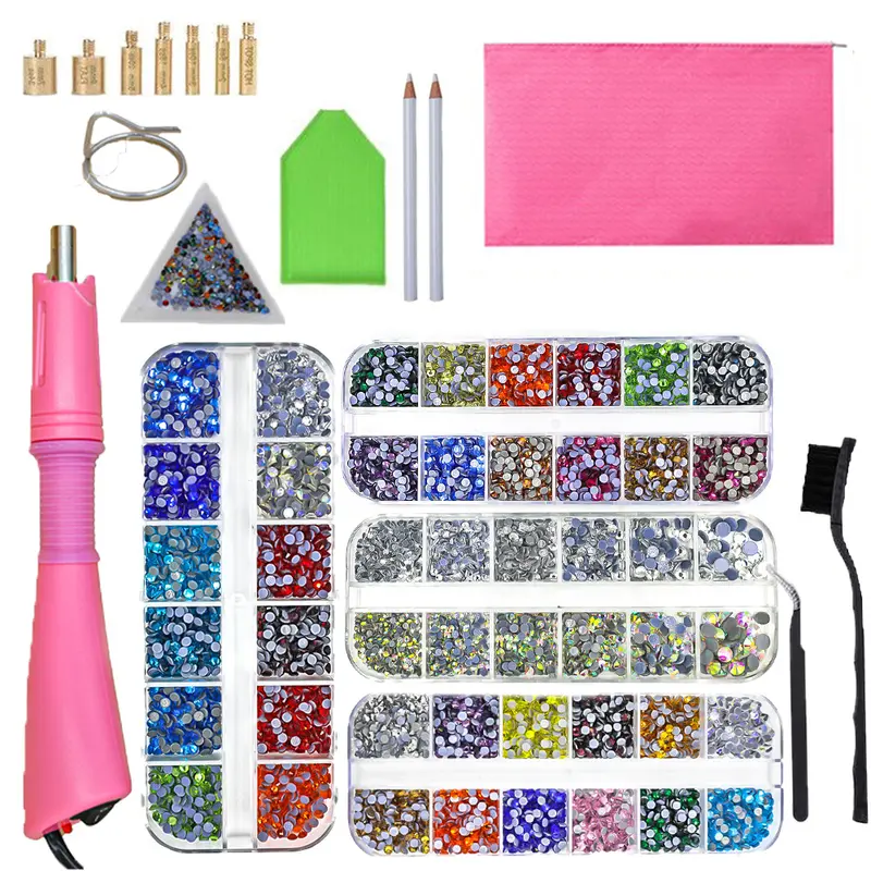 Hot Fix Rhinestone Set with Dotting Pen and Storage Bag