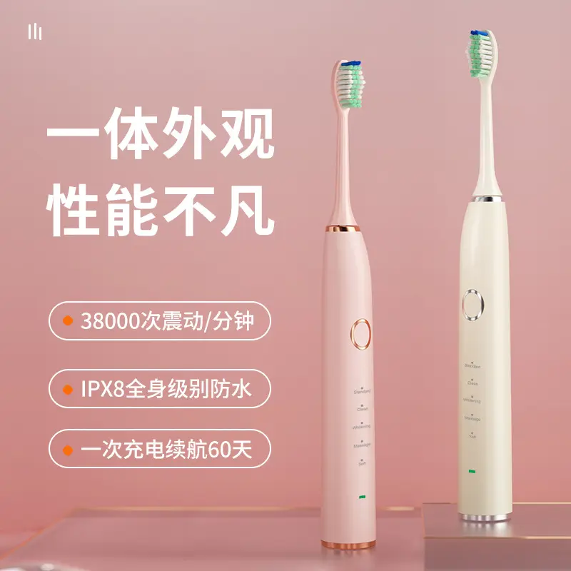 T9 Rechargeable Sonic Electric Toothbrush, 5 Modes, IPX8 Waterproof