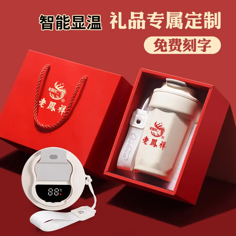 316 Stainless Steel Insulated Mug with Temperature Display, Large Capacity