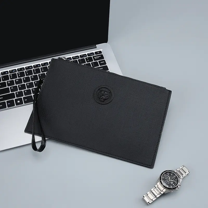 Men's Clutch Bag, Soft Leather, Large Capacity, Envelope Style