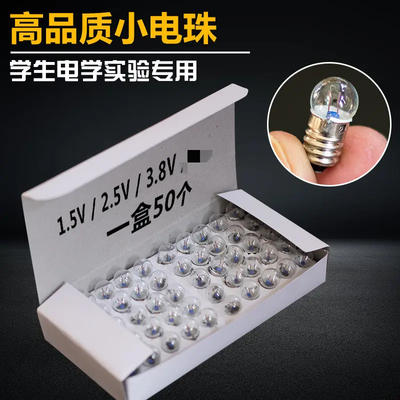 Miniature Bulb 1.5V 2.5V 3.8V with Socket for Electrical Experiments