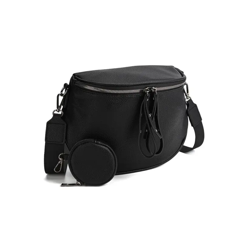 Women's Large Crossbody Shell Bag with Small Round Bag