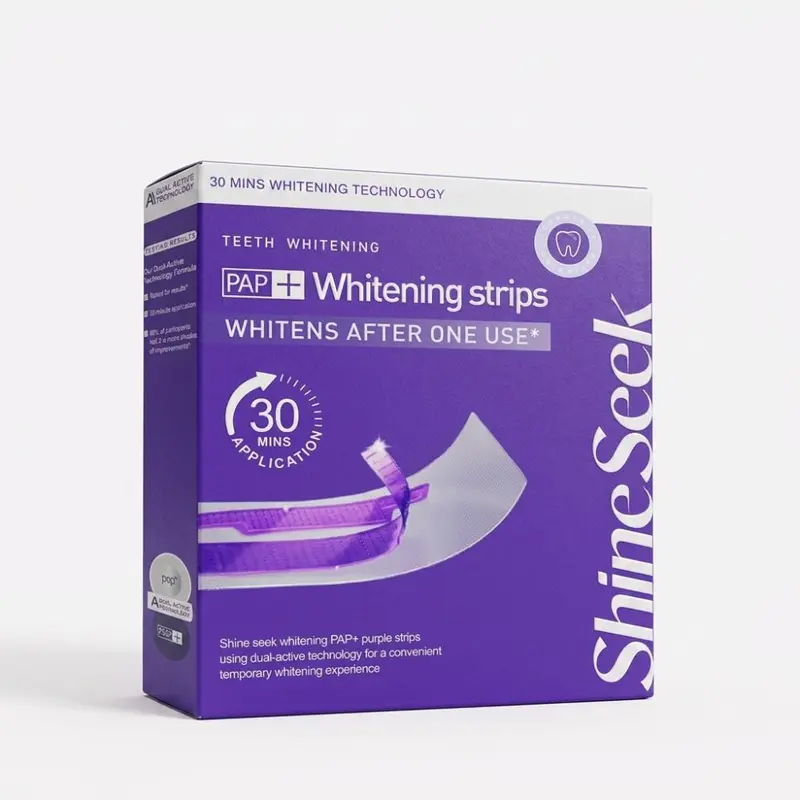 30-Minute Fast Whitening PAP Purple Teeth Strips, Peroxide-Free