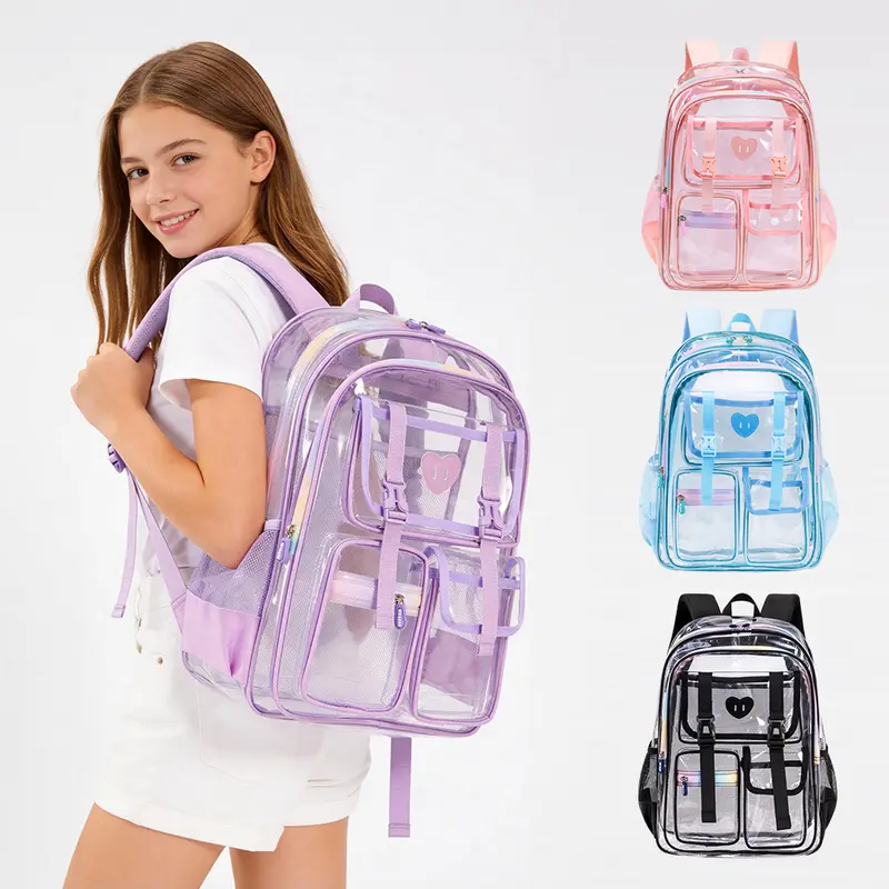 Grenzüberschreitender Amazon-Rucksack transparent große Kapazität Grundschüler Mittel- und Oberschüler wasserdicht Schulrucksack Rucksack für Damen