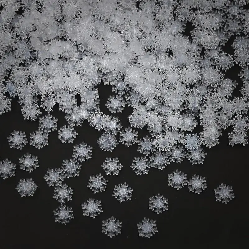 Transparent Snowflake Nail Decoration 8mm Resin