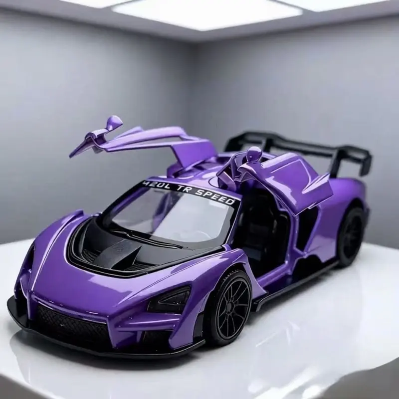 Alaşım Oyuncak Spor Araba, Çocuk Model Araç, Kapı Açılır, Geri Çekmeli Motor