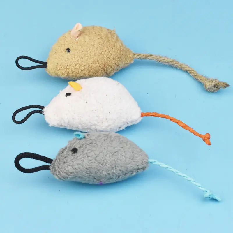 Steel Wire Cat Teaser Wand with Replacement Mouse Head