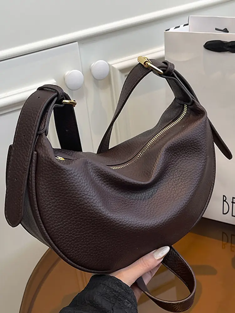 Winter Dumpling Bag Women's Soft Leather Single Shoulder Crossbody Bag