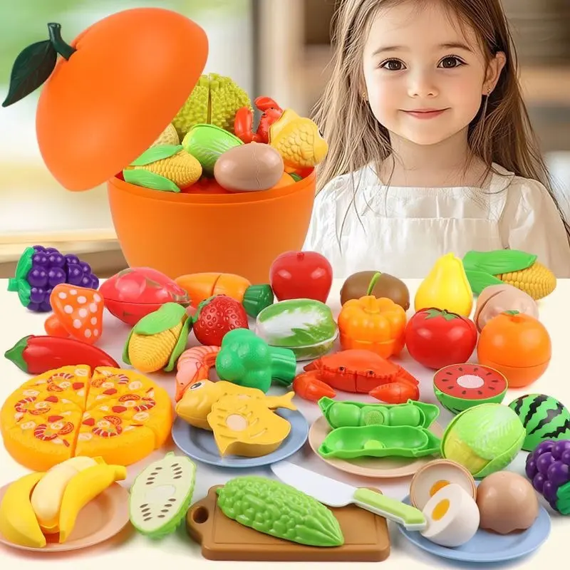 Red Apple Pretend Play Cutting Toy Set, Peelable and Cuttable, Pressure-Resistant Box