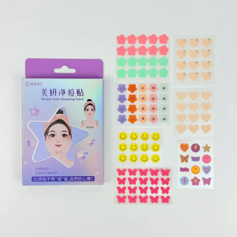 Acne patches, hydrocolloid, multicolor, concealing formula