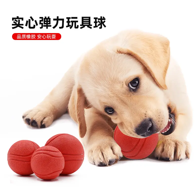 Solid Rubber Dog Ball, Durable, for Medium and Large Dogs