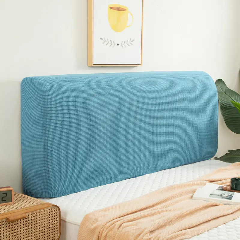 Cross-border Solid Color Corn Velvet Headboard Cover Elastic Headboard Protector Dustproof Slipcover Wholesale Universal Home