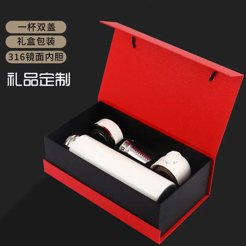 316 Edelstahl-Thermobecher mit Teesieb, Geschenkbox-Set